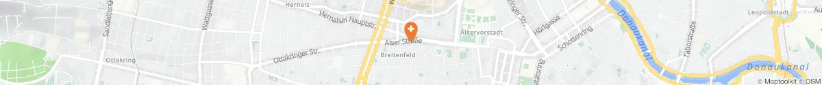 Map representation of the location for Kaiser Josef Apotheke in 1080 Wien